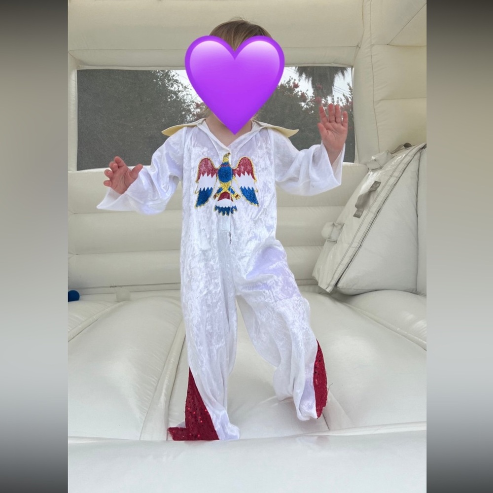 Elvis Presley Kids Costume  size 1-2 years old- used once + 2 pair of sunglasses